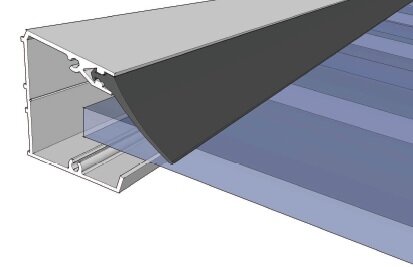 afdichtrubber voor muurprofiel /zijprofiel polycarbonaatdak