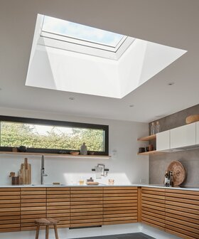 Velux vlakke lichtkoepel HR++ glas | renovatie | 80x80cm