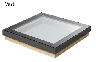 Velux platdakraam HR++ glas + geïsoleerde opstand | 100x100cm