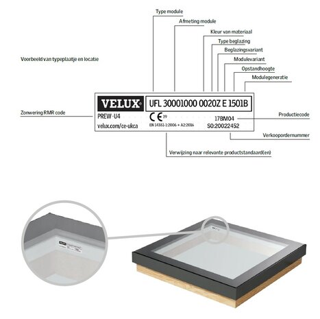 Velux platdakraam HR++ glas + geïsoleerde opstand | 100x240cm