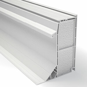 RO16 PVC rechte ventilatie opstand voor lichtkoepel 40x100cm 