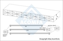 Polycarbonaat kanaalplaat TOP-X5 16mm dik |  98x350cm (BxL)